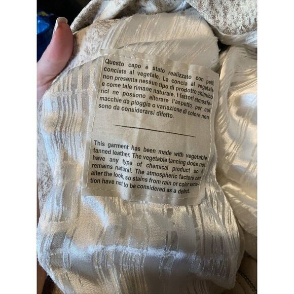 Giorgio Brato Authentic New Gold Metallic Motorcycle Biker Jacket 40 Small Italy - Picture 8 of 11